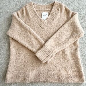 Aerie Women's Tan V-Neck Sweater size L